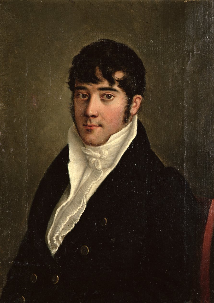 Portrét sedícího gentlemana, kolem roku 1825 od French School