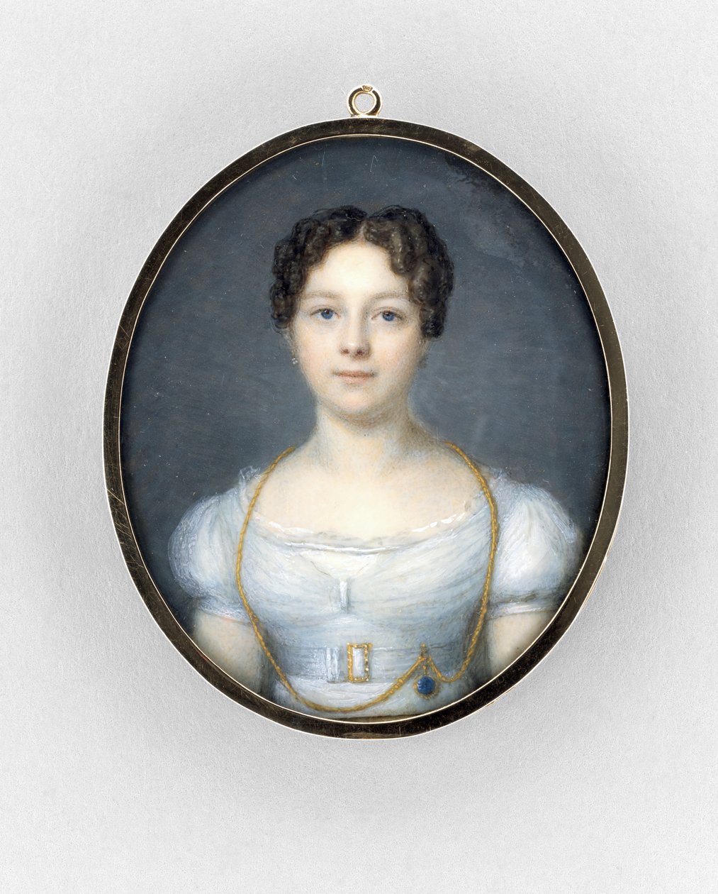 Portrét ženy, kolem roku 1819 (akvarel na slonovině od French School
