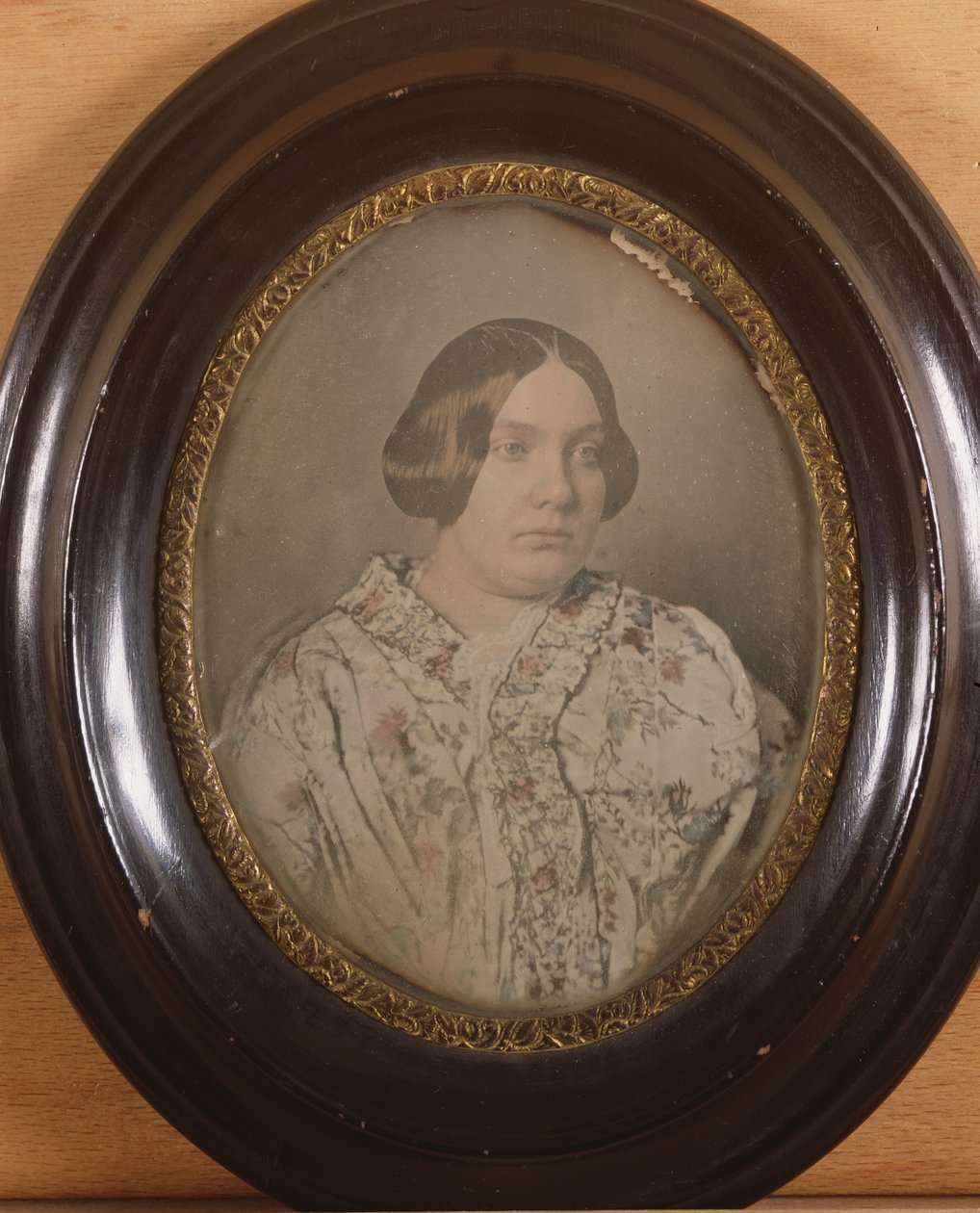 Portrét neznámé ženy, 1850 (barevná daguerrotypie) od French School