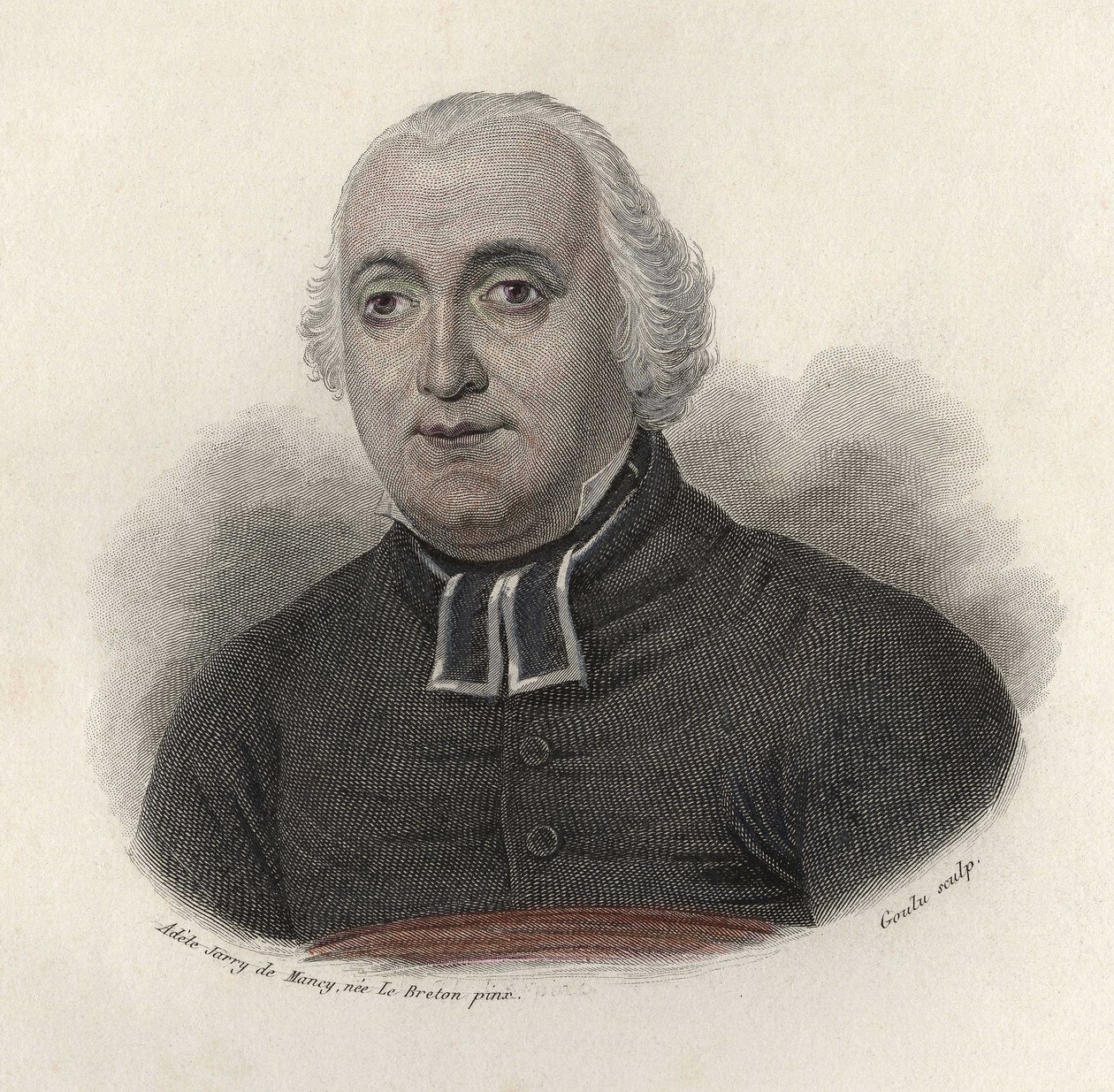 Portrét abbého Carrona (1760-1820), životopisce, francouzského moralistického spisovatele. in "Portraits des Hommes Useful" od French School