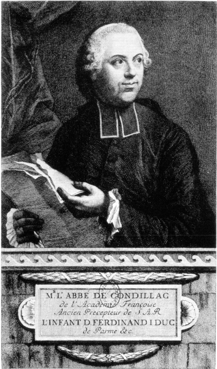 Portrét abbé Etienne Bonnot de Condillac (1715 - 1780), francouzský filozof. od French School