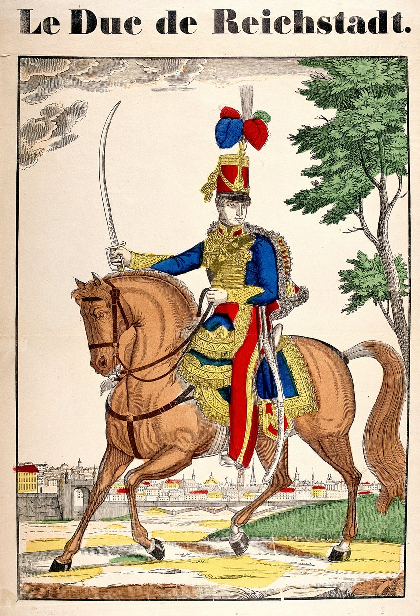 Portrét vévody z Reichstadtu, Napoleona II., syna císaře Napoleona I. (1769-1821). Obrázek Epinal od French School