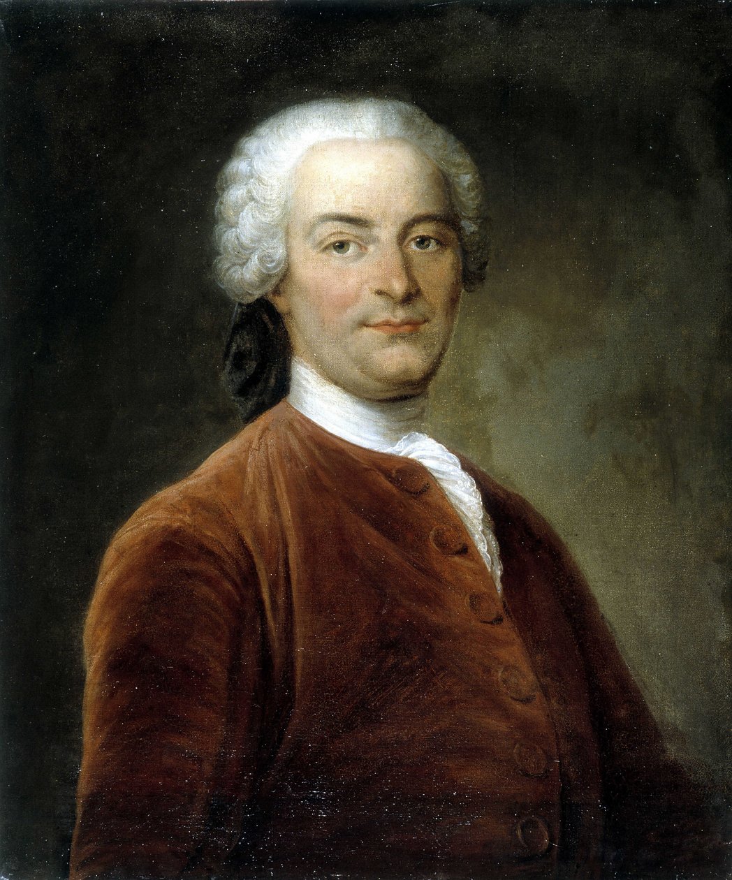 Portrét francouzského romanopisce a moralisty Charlese Pinot Duclos (1704-1772), starosty Dinanu. Obraz z 18. století zachovaný v muzeu v Dinan. od French School