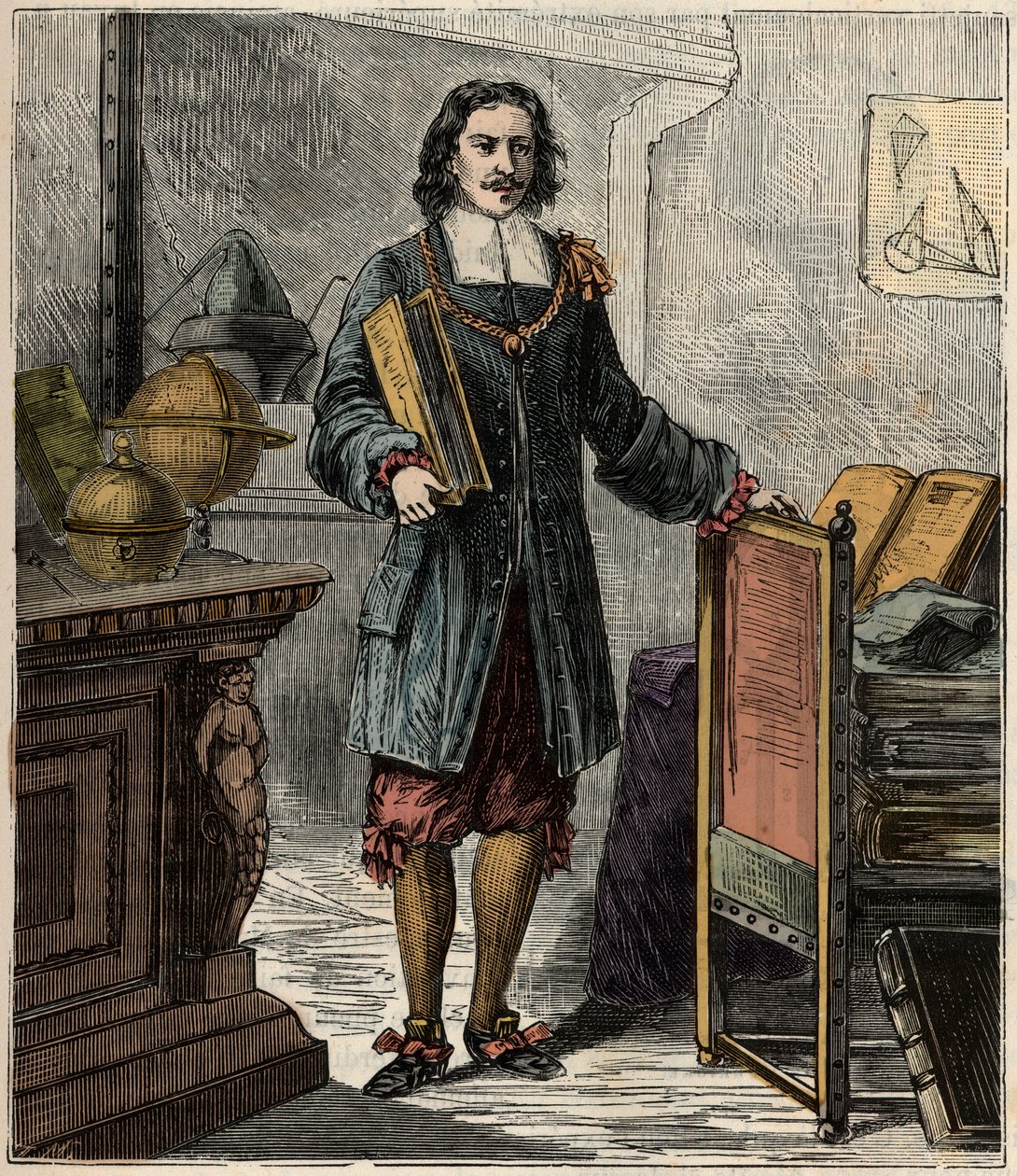 Portrét německého inženýra a fyzika Otto von Guericke (1602-1686) - Portrét Otto von Guericke (Otto de Guericke od French School