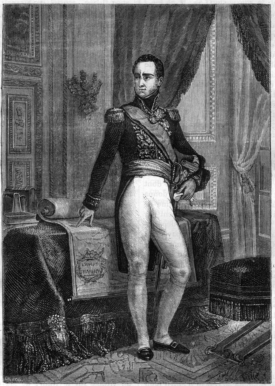 Portrét markýze de Caulaincourt (1773-1827), vévody z Vicenzy (Vicenza), francouzského generála a diplomata - v „Dějinách impéria po historii konzulátu““ od Adolphe Thierse - 1879 - soukromá sbírka od French School