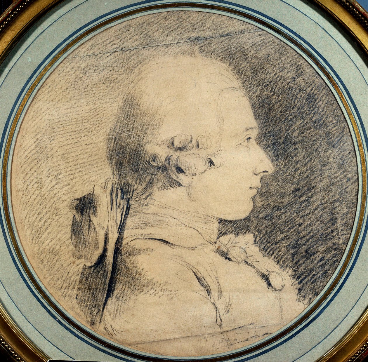 Portrét markýze de Sade (1740-1814) Anonymní kresba. Soukromá sbírka z 18. století od French School