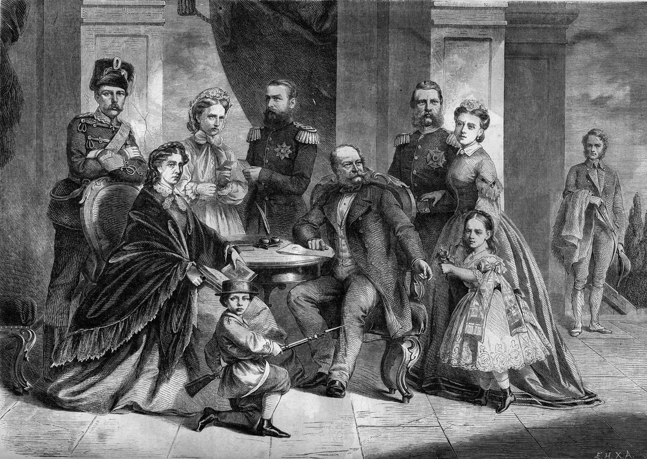 Portrét královské rodiny Pruska od French School