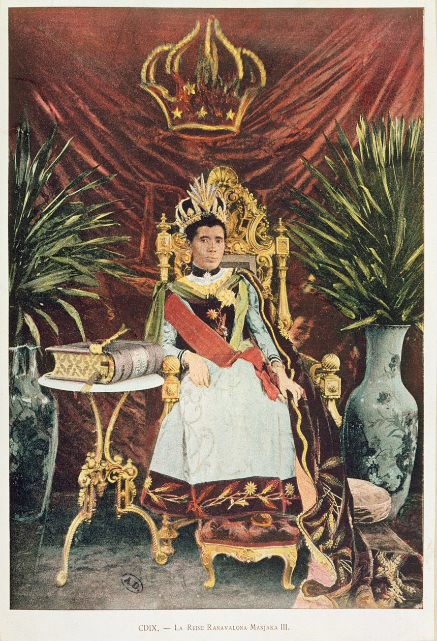 Portrét poslední madagaskarské královny Ranavalony III (1862-1917), konec 19. století od French School