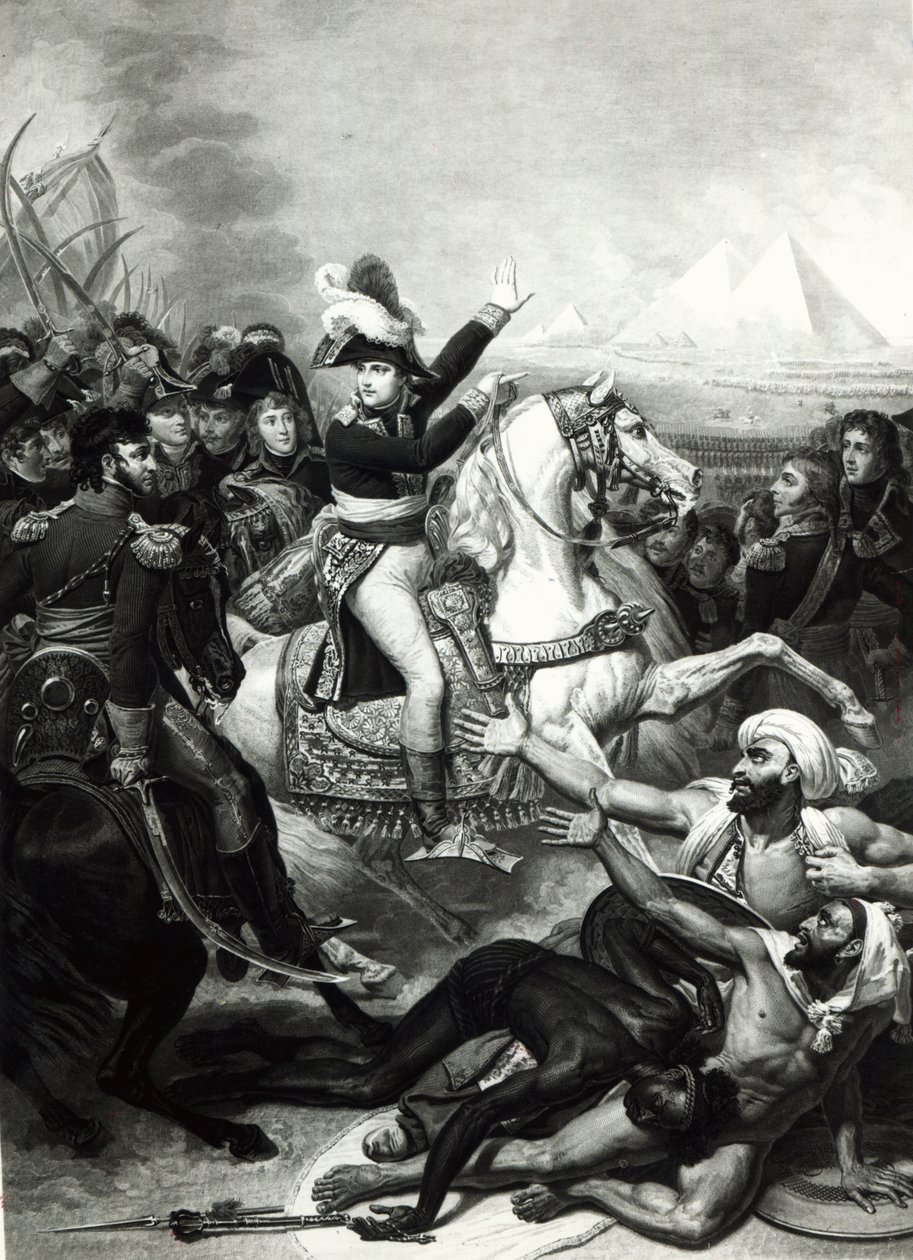 Zobrazení Napoleona jako dobyvatelského hrdiny v Egyptě od French School