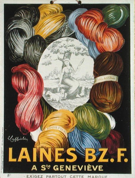 Reklamní plakát "BZ. F." (barevná litografie) od French School