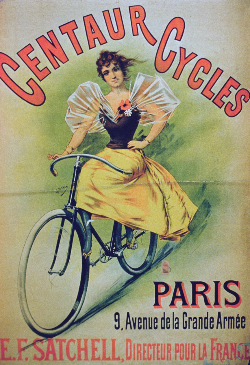 Plakátová reklama Centaur Cycles, Paříž od French School