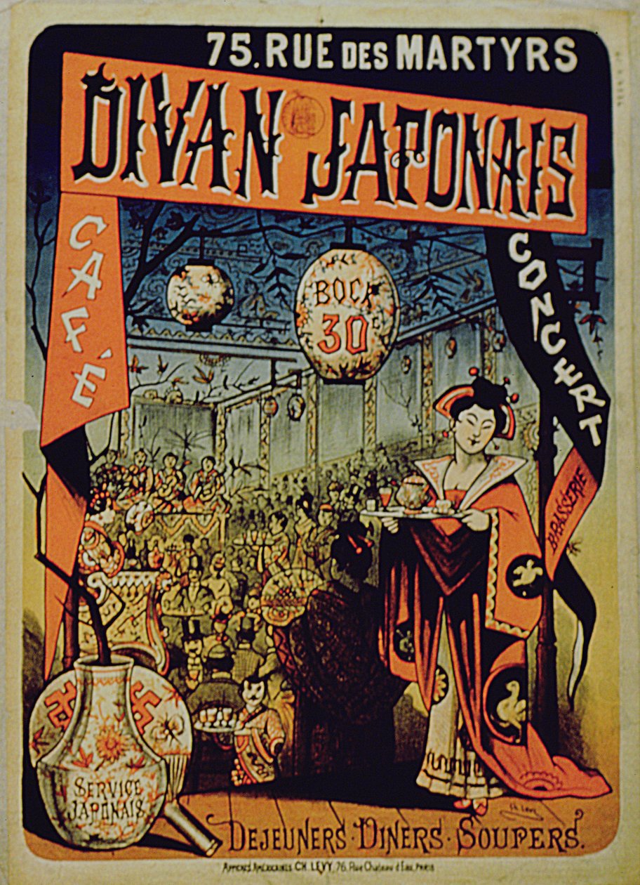 Reklamní plakát japonský divan, Paříž od French School