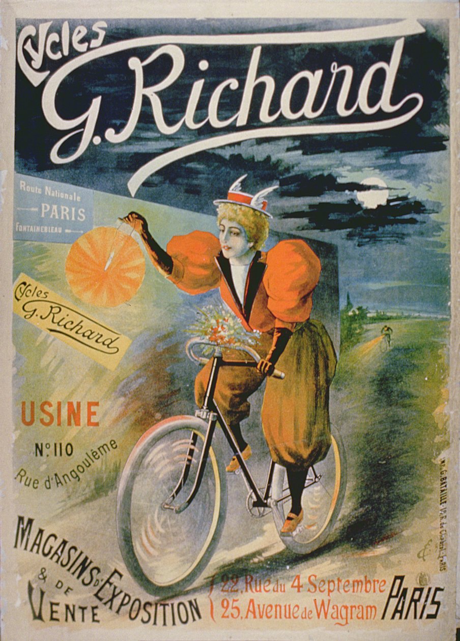 Plakátová reklama G. Richard Cycles, Paříž od French School