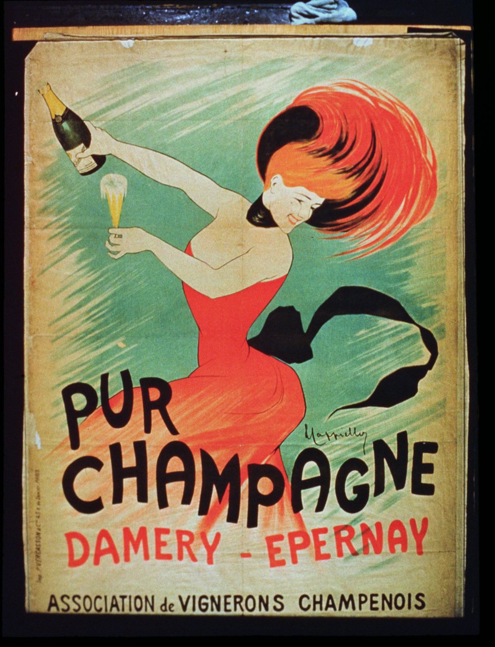 Plakát s reklamou Pur Champagne, z Damery, Epernay od French School