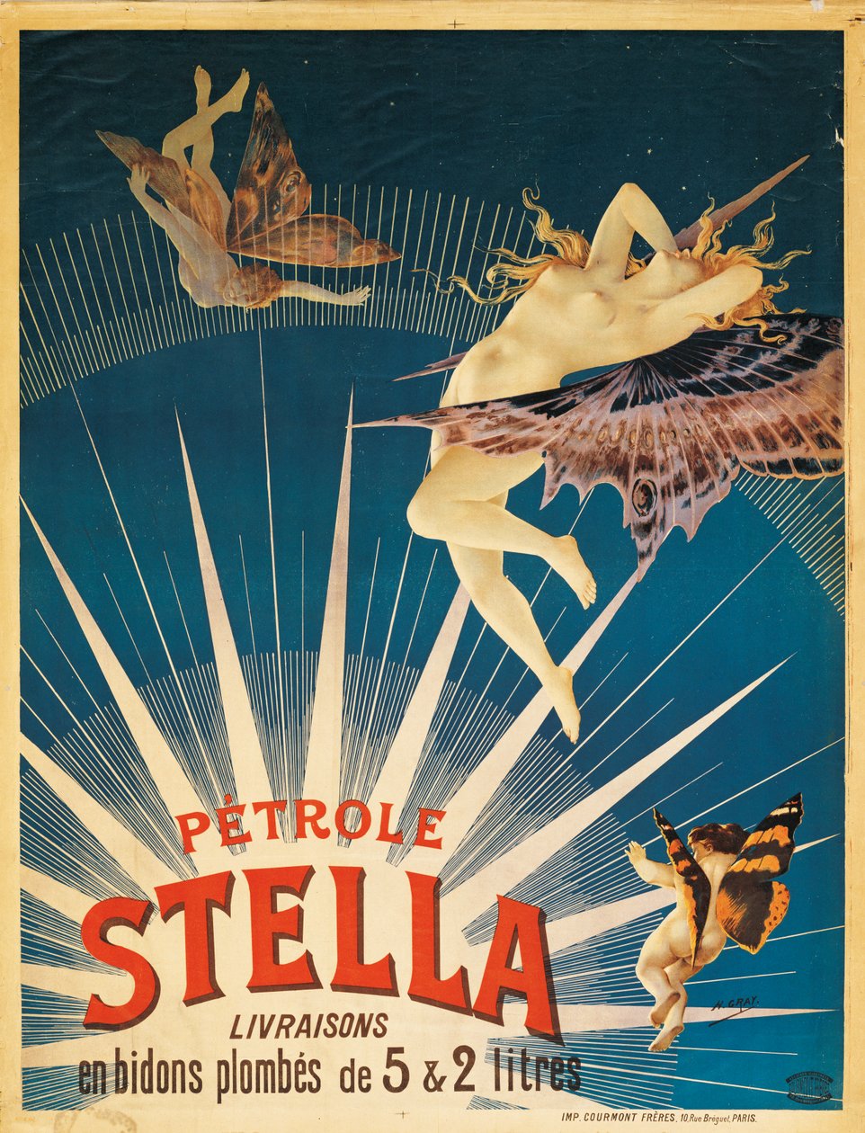 Plakát propagující benzin Stella, 1897 od French School