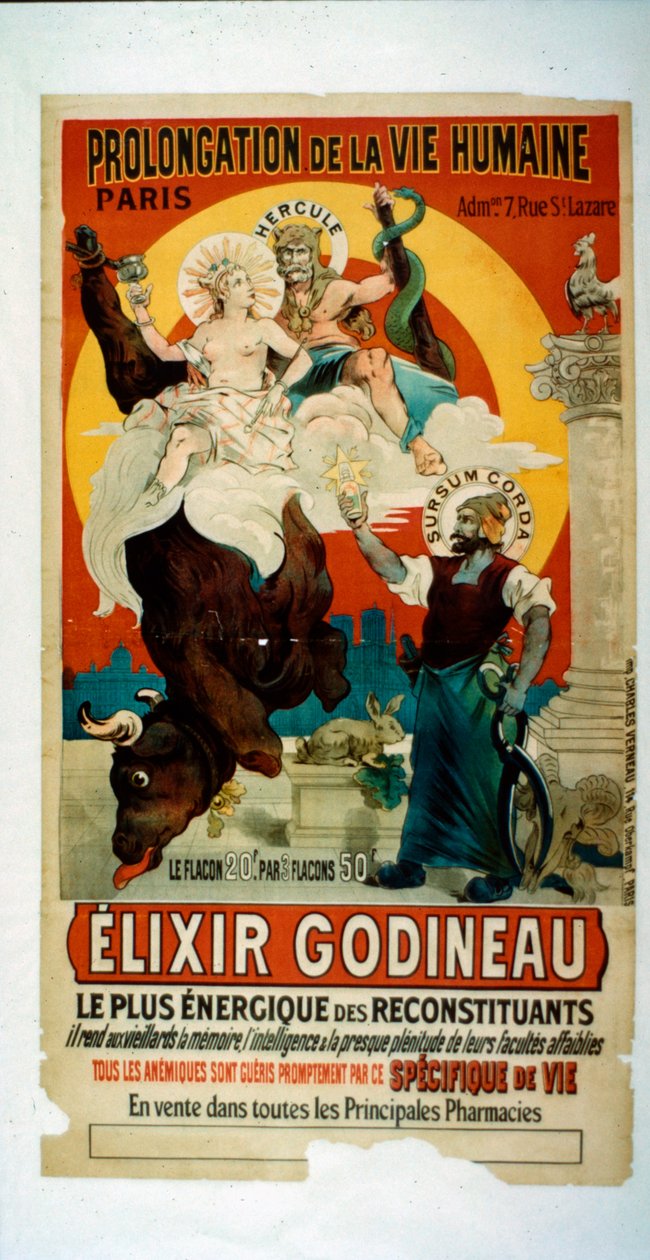 Plakát pro Elixír Godineau, kolem roku 1900 od French School