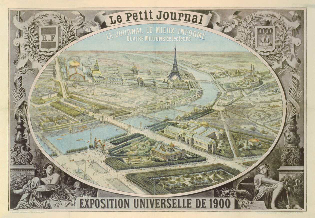 Plakát vydaný Le Petit Journal k propagaci Exposition Universelle v Paříži, 1900 od French School