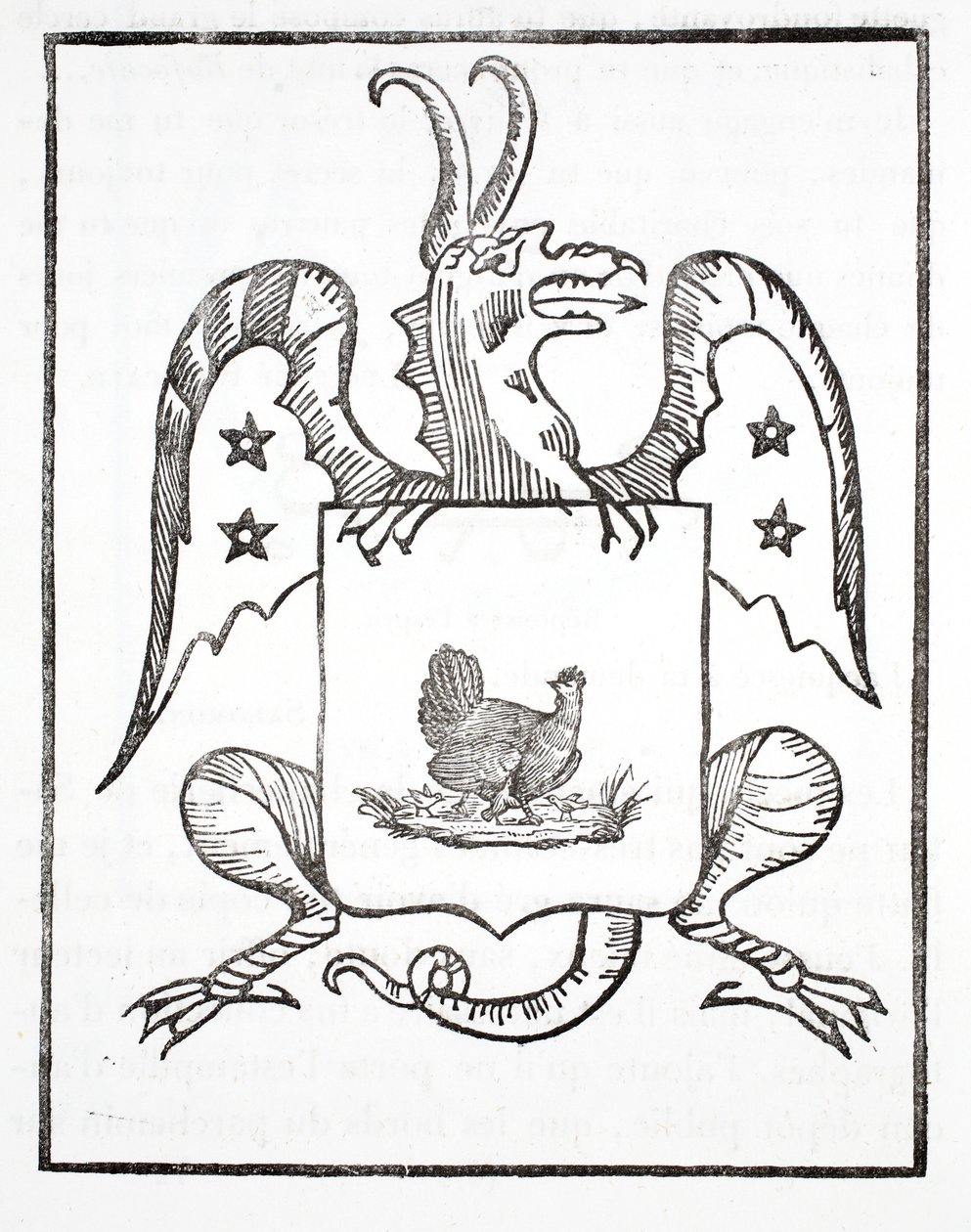 Poule Noire, frontispis, Červený drak od French School