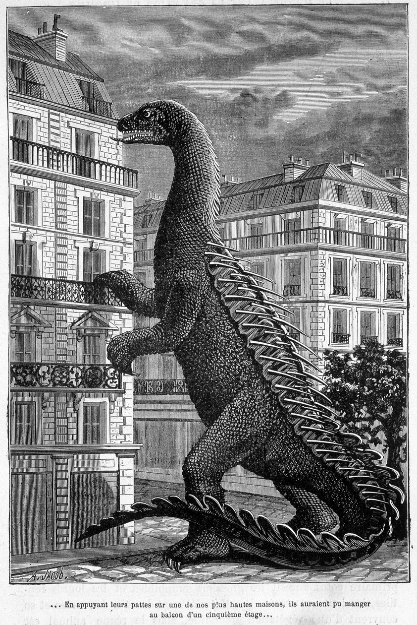 Prehistorická zvířata: stisknutím tlapek na jeden z našich nejvyšších domů se mohla najíst na balkoně v 5. patře – obálka knihy Camille Flammarion „Le monde avant la création de l
