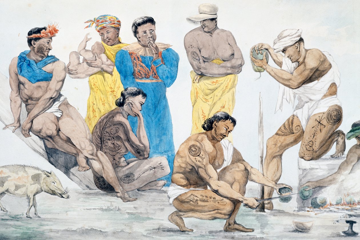 Příprava jídla na Tahiti, 20. května od French School