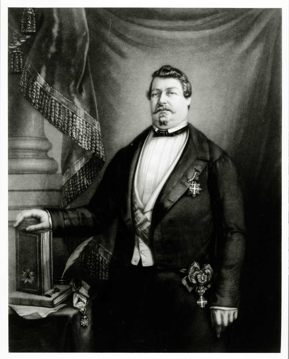Princ Lucien Murat jako velmistr Velkého Orientu Francie, kolem roku 1855 od French School