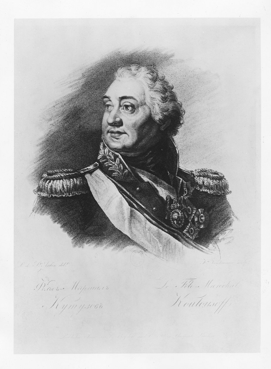 Princ Michail Illarionovitch Golenischev-Kutuzov (litho) od French School