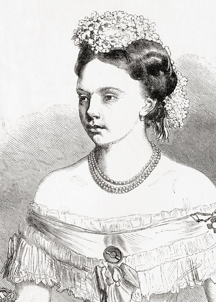 Princezna Frederica Wilhelmina Louise Elisabeth Alexandrine z Pruska, z LUnivers Illustré, 1866 od French School