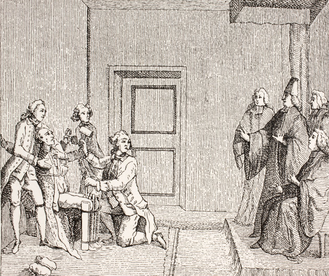 Vězeň podstupující mučení od Brodequina, 1875 od French School