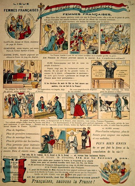 Propaganda pro „Ligue des Femmes Francaises (LFF) od French School