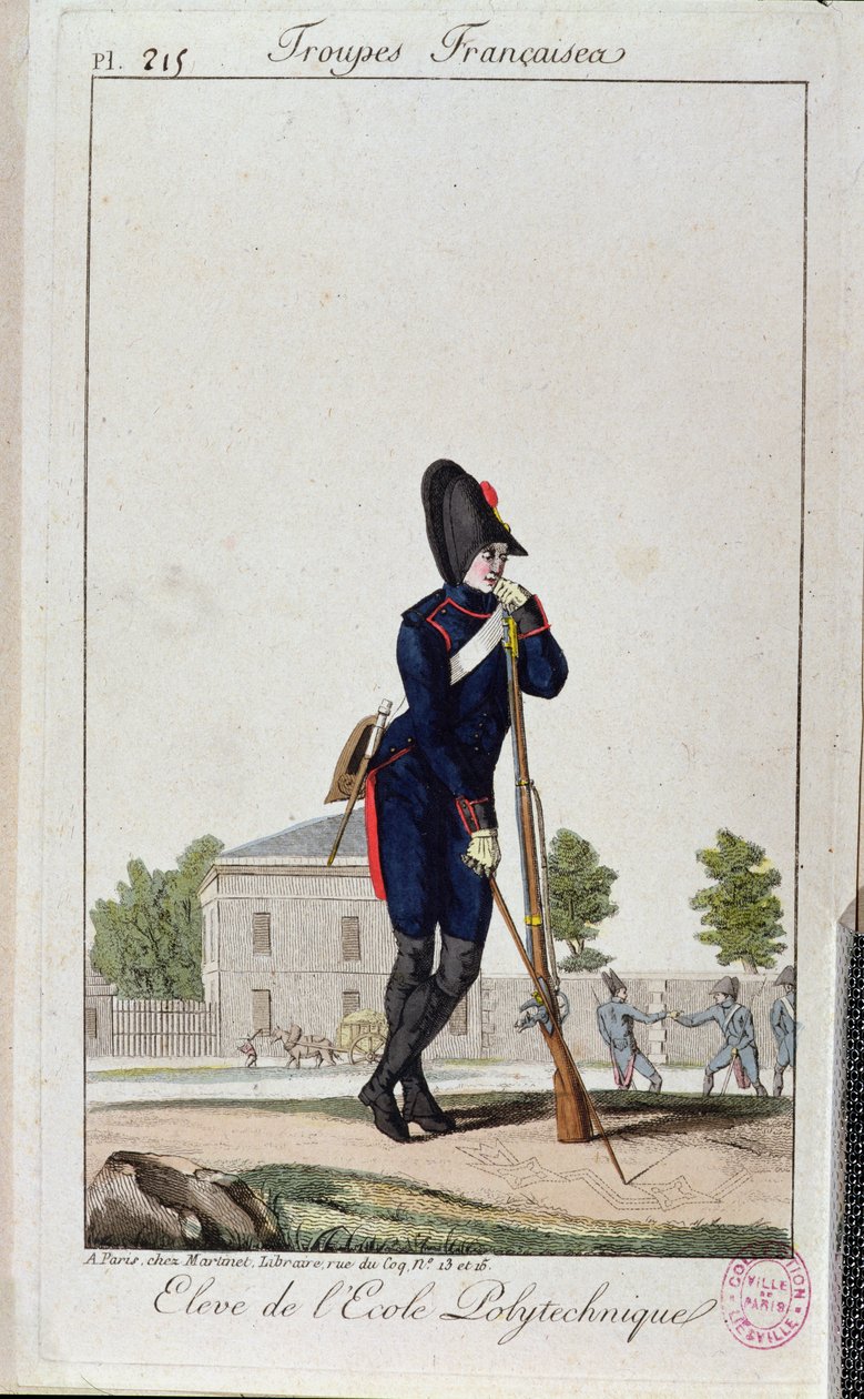 Žák z Polytechniky, z knihy Troupes Francaises kolem roku 1805 od French School