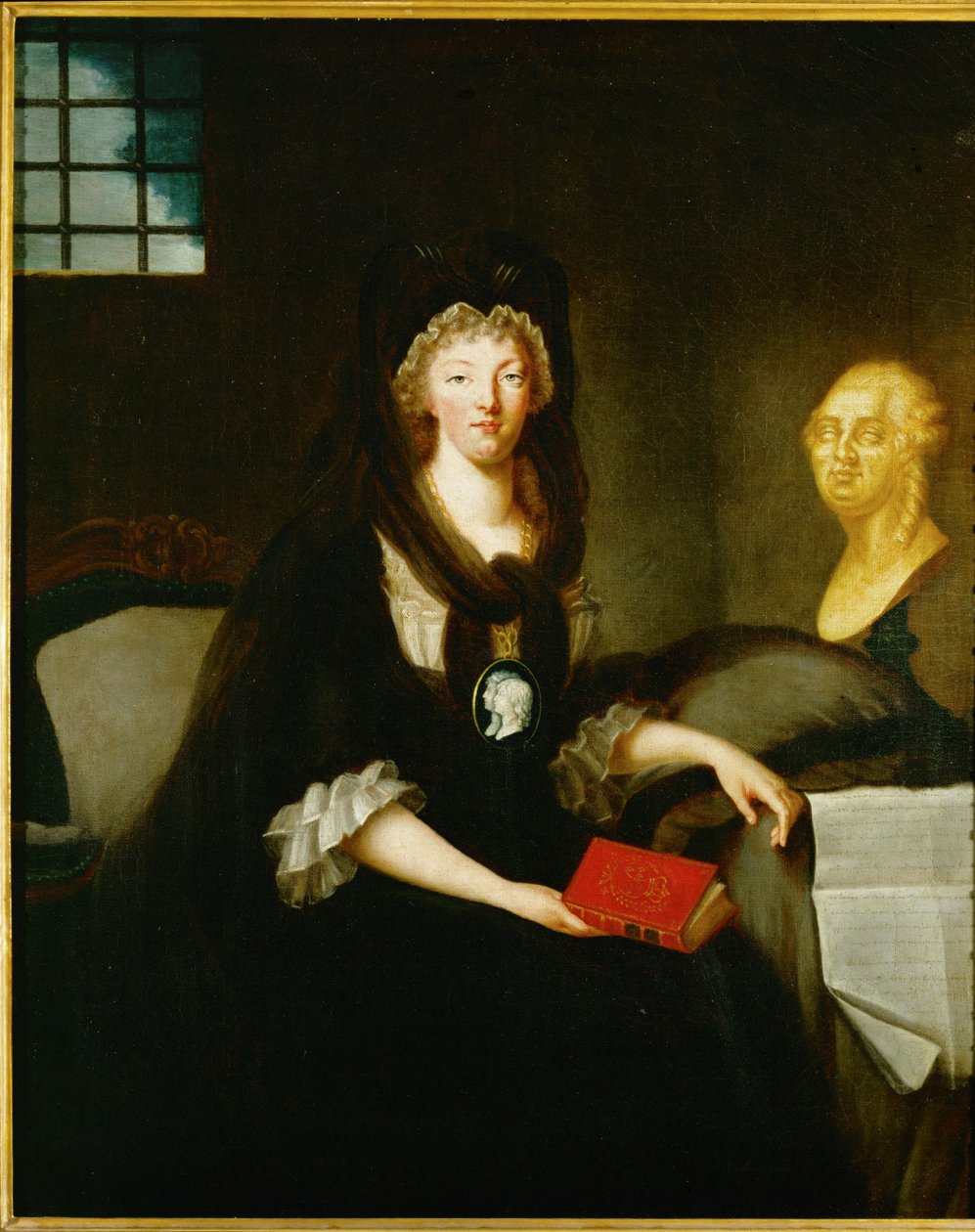 Královna Marie Antoinetta uvězněná v Conciergerie ... od French School
