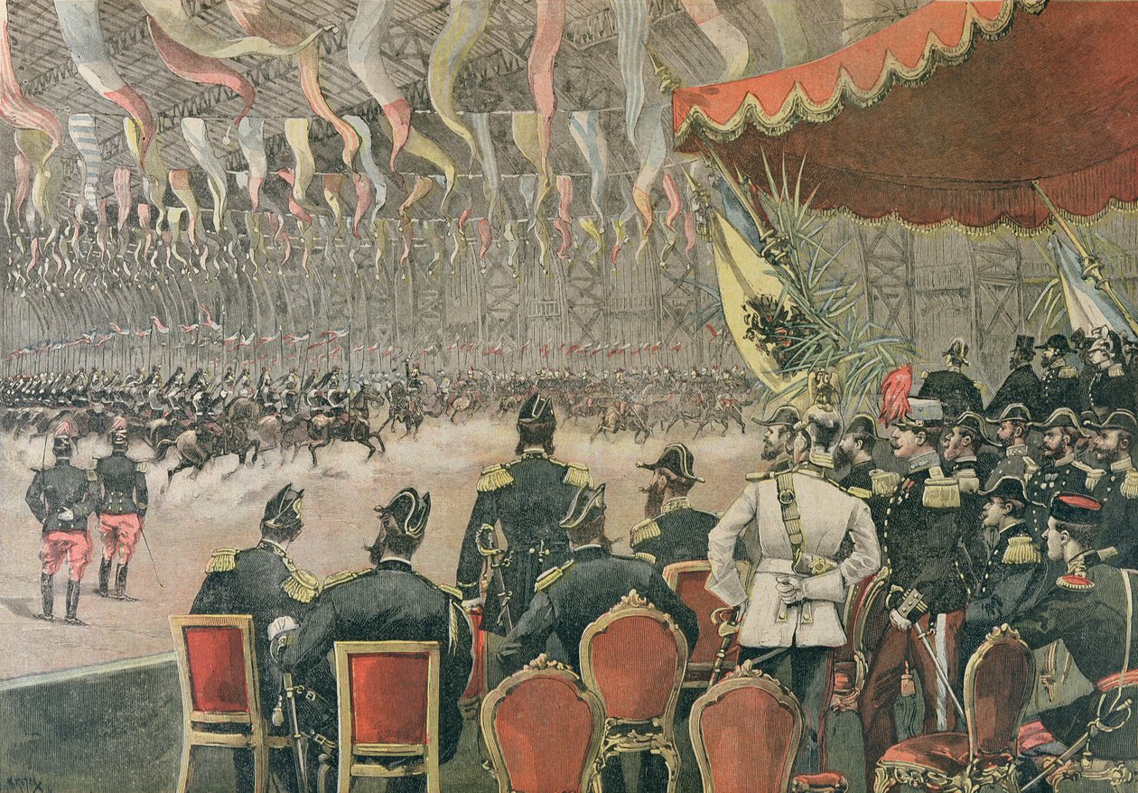 Přijetí cara Alexandra III. (1845-1894) v Paříži, ilustrace z le Petit Journal, listopad 1893 od French School
