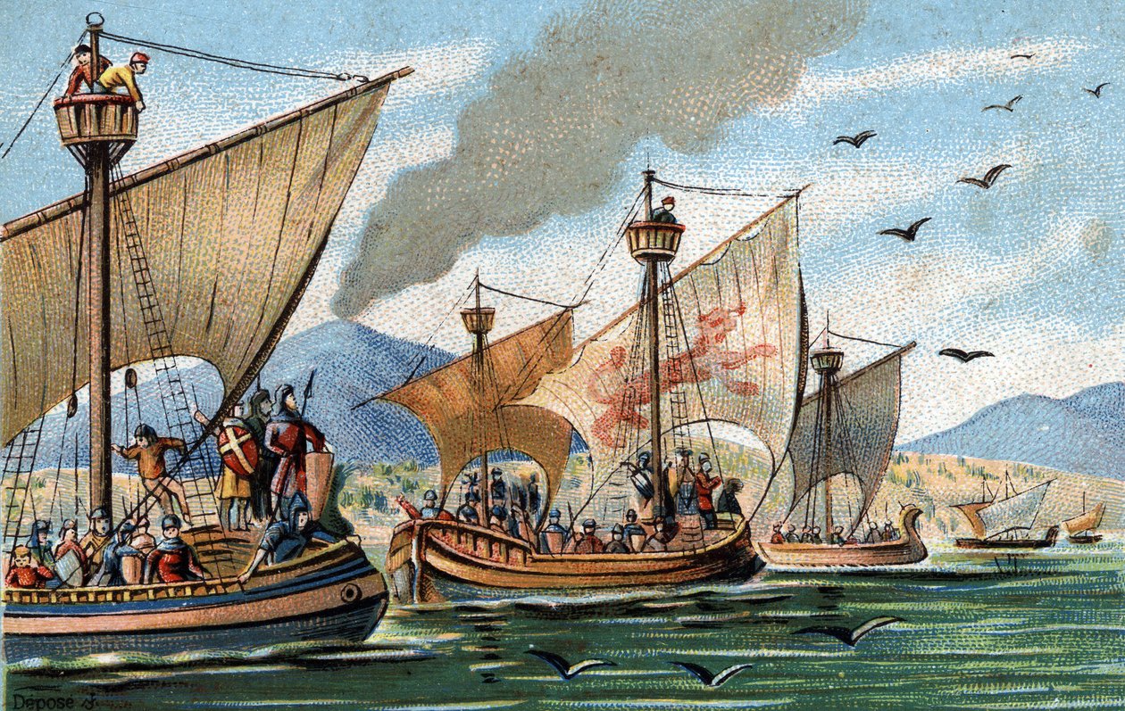 Znovu dobýt východní Sicílii nad Araby: Roger de Hauteville dobývá Puglii a Kalábrii a aneantis saracénskou flotilu v Palermu od French School
