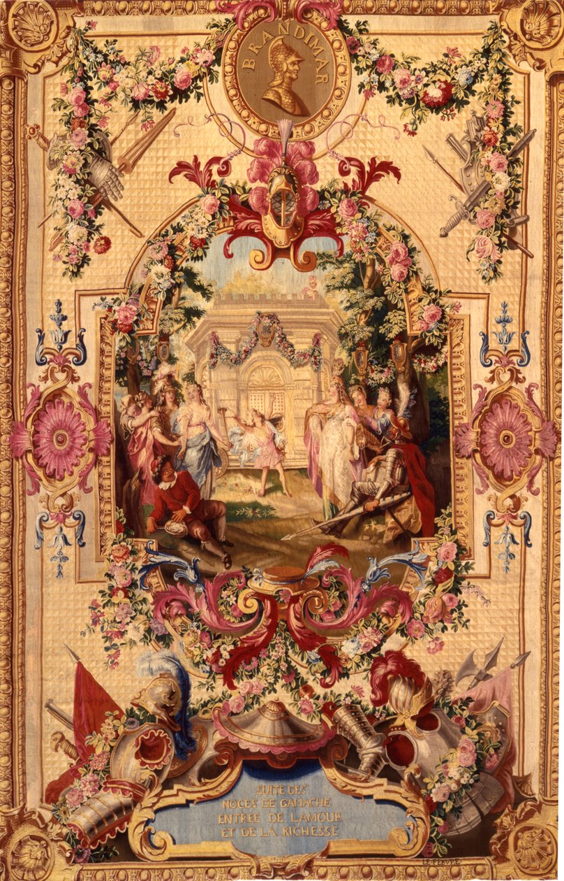 Gobelín Regence Gobelins s příběhem Dona Quijota, 1717-18 od French School