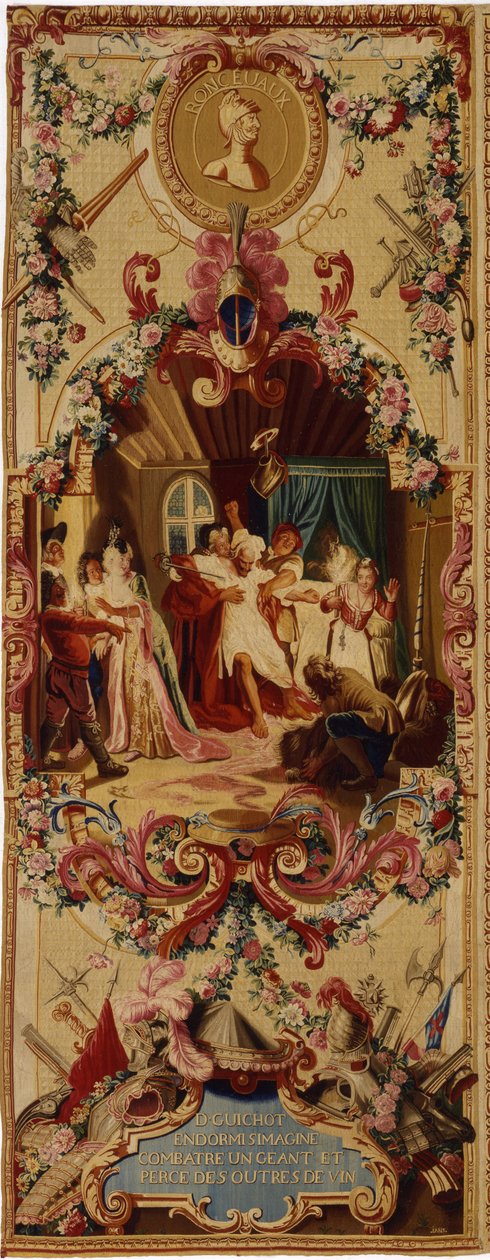Gobelín Regence Gobelins s příběhem Dona Quijota, 1717-18 od French School
