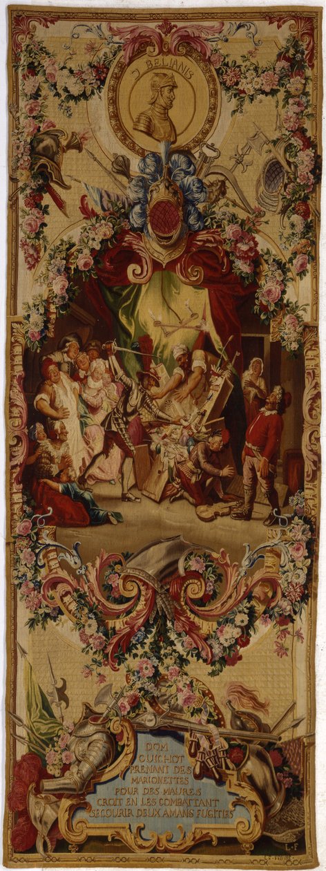 Gobelín Regence Gobelins s příběhem Dona Quijota, 1717-18 od French School