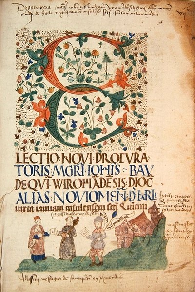 Rejstřík jednání národa Picardů na univerzitě v Paříži: Volba prokuristy. 1473-83 (vellum) od French School