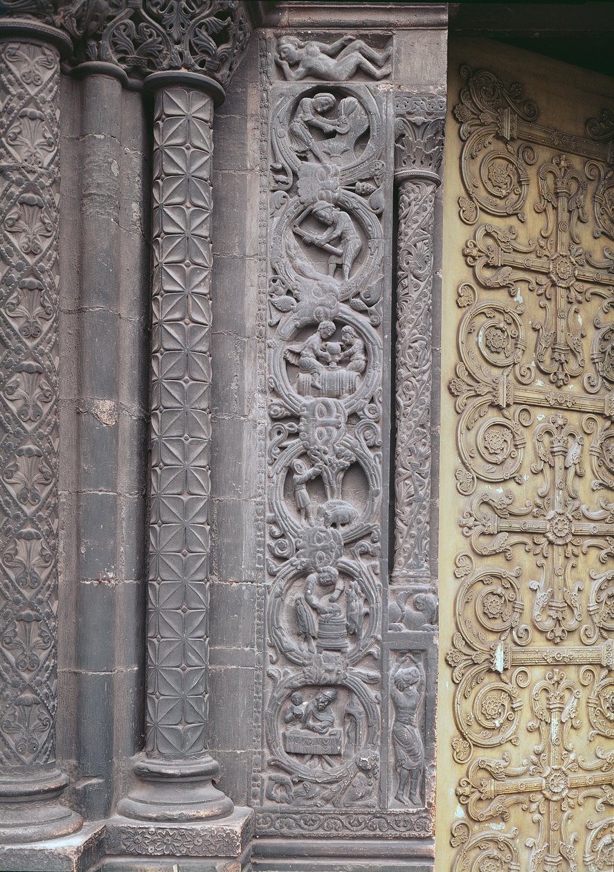 Reliéf ze západní fasády zobrazující práce měsíce 1122-40 od French School