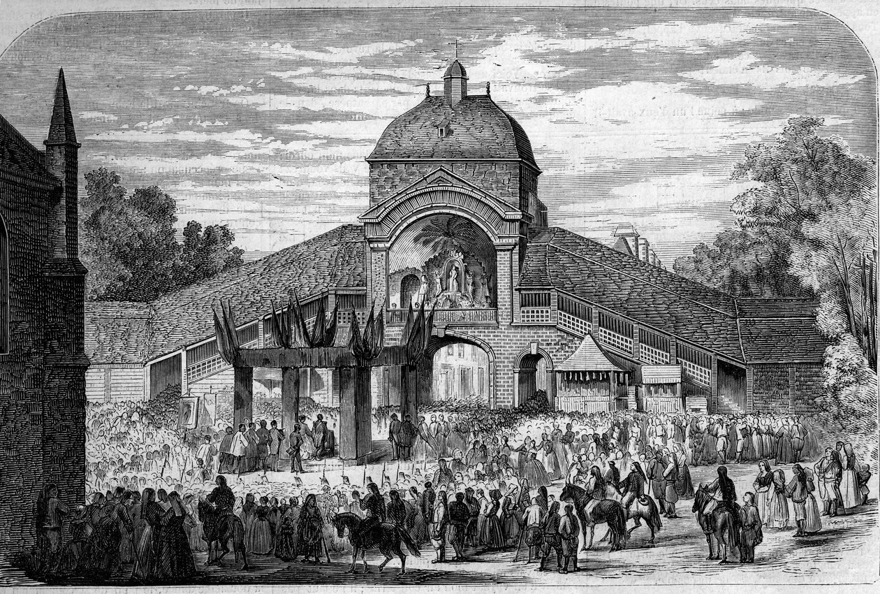 Náboženský obřad - 15. srpna 1858: Celebrejská mše Nanebevzetí u oltáře Pelerinů ze Svaté Anny d