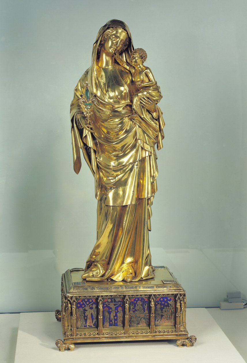Relikviář Panny Marie Jeanne dEvreux, c, 1324-29 (zlato a stříbro) (podrobnosti viz 110882) od French School