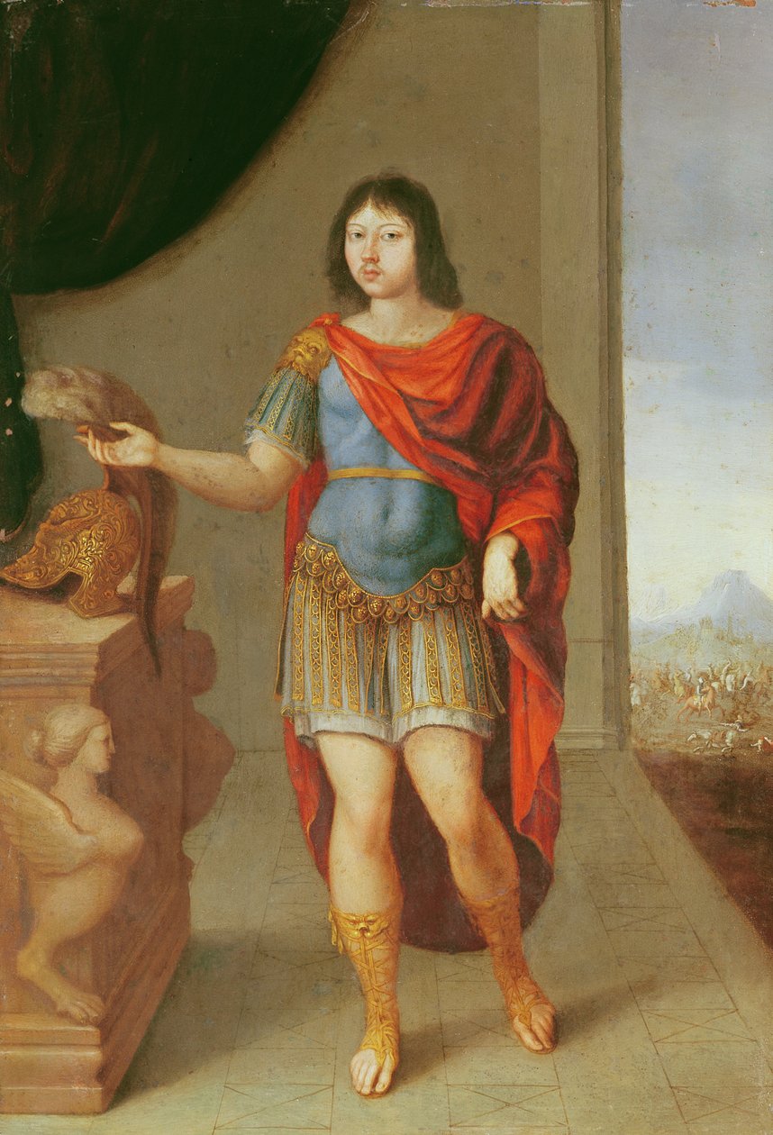 René z Froullay, hrabě z Tessé, oblečený jako římský válečník od French School