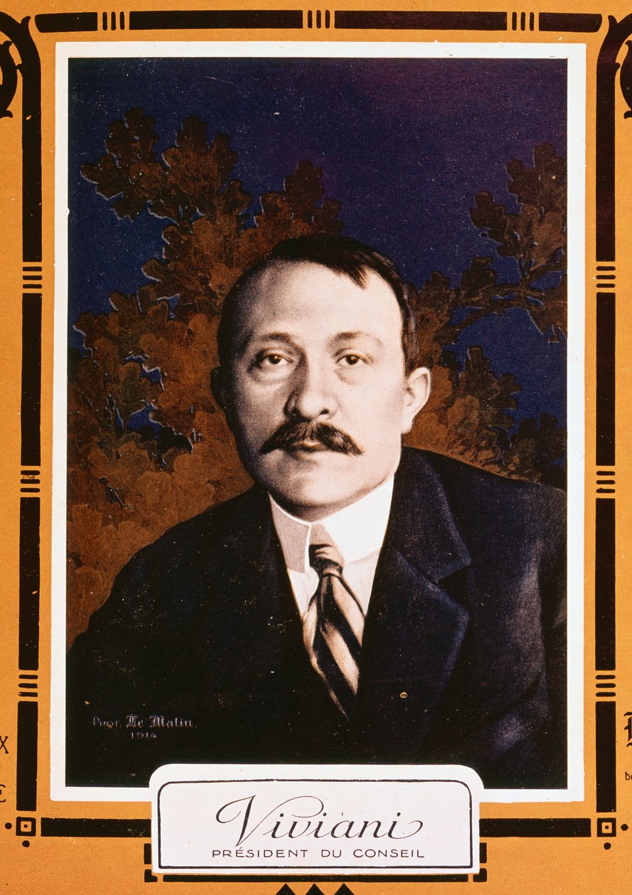 Rene Viviani, titulní ilustrace „Le Pays de France“ 1915 (barevné lito) od French School