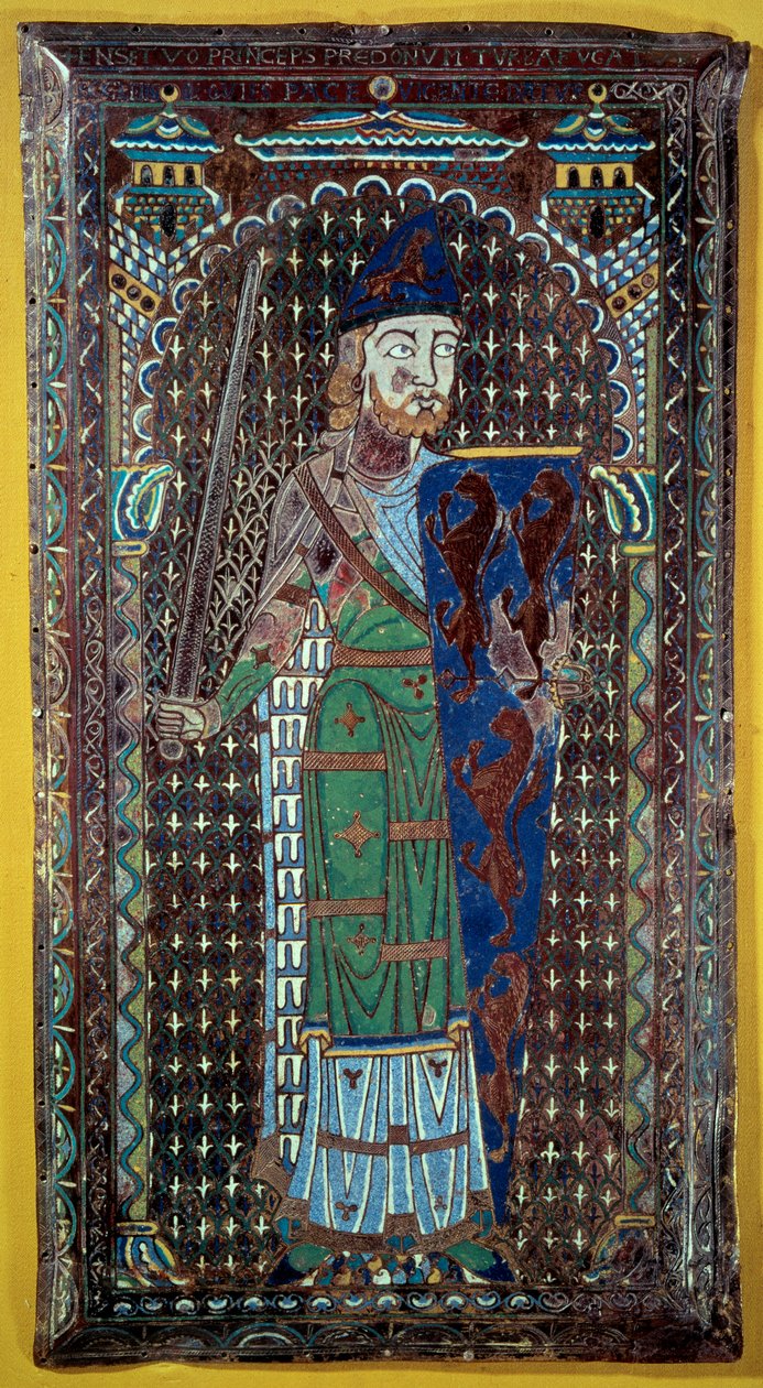 Zastoupení Geoffroi V (Geoffroy) Le Bel Plantagenet (hrabě z Maine a Anjou, vévoda z Normandie) (1113-1151) Náhrobní deska v e-mailu. 1151. Muzeum Tesse. Le Mans od French School