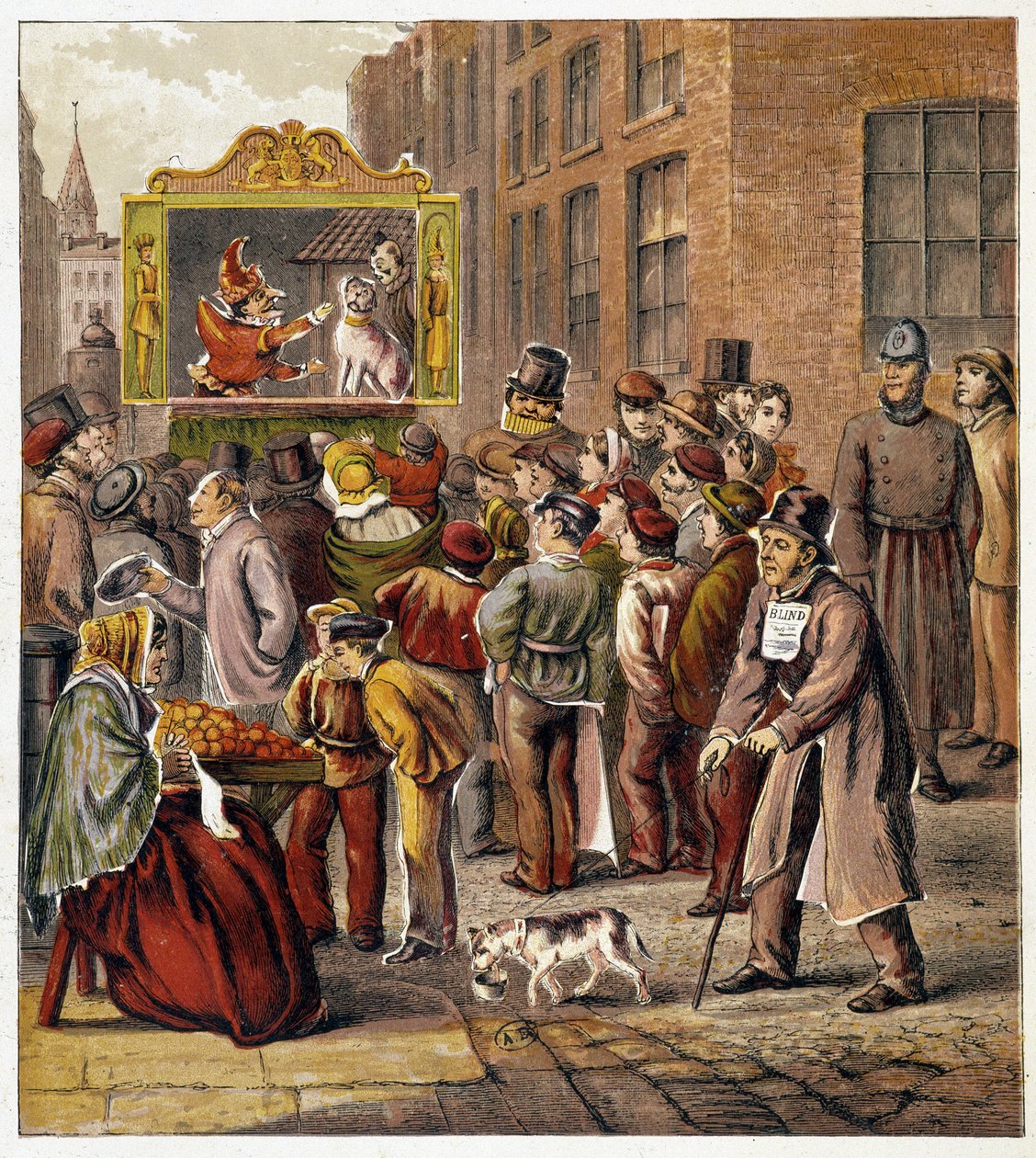 Představení Guignol - v "Magasin des petits enfants" od French School