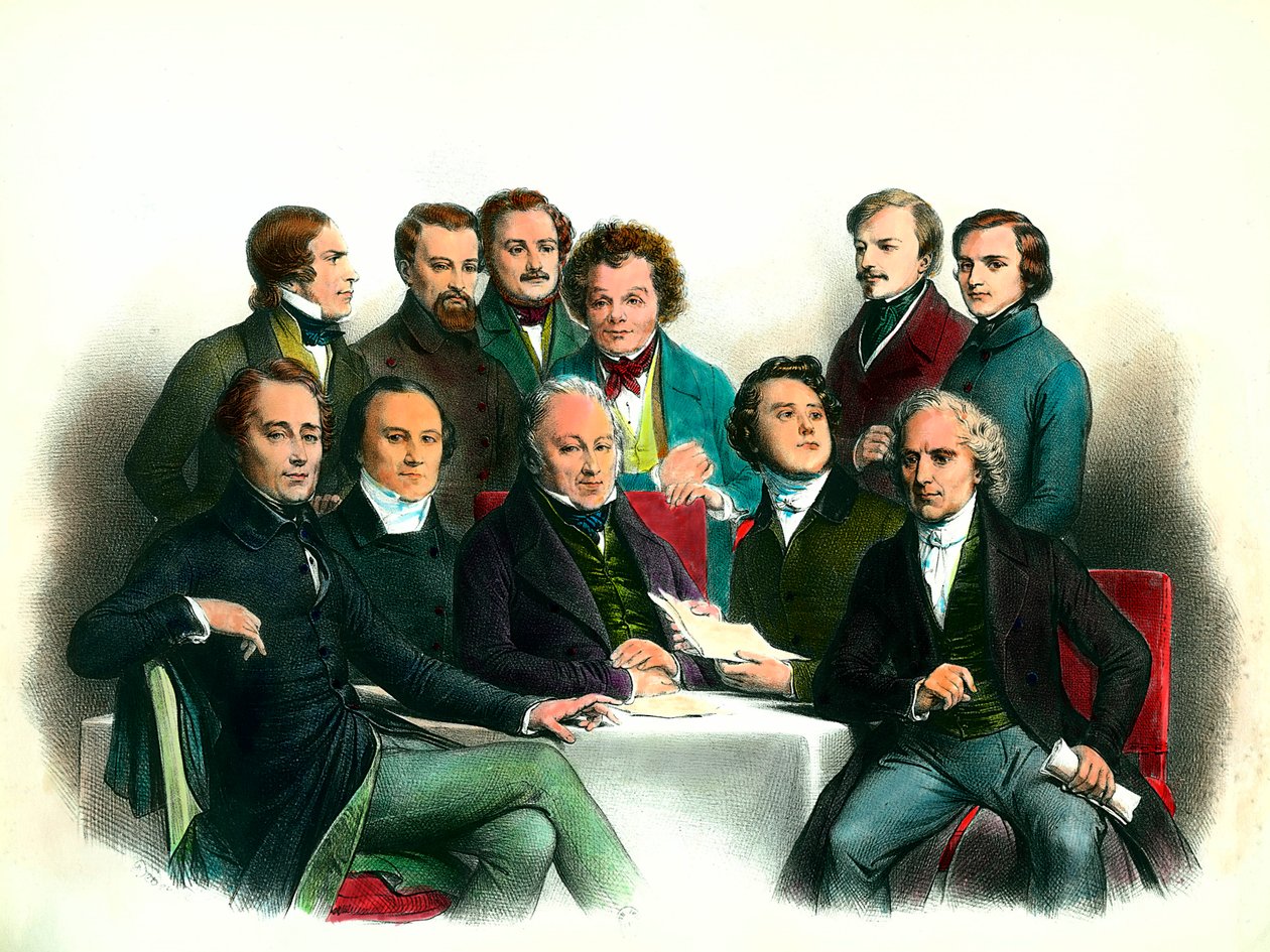 Revoluce 1848: členové prozatímní vlády 1848 (24/02 až 06/05): Pierre Marie de Saint-Georges (Saint-Georges), Adolphe Cremieux, Francois Arago, Armand Marrast, Louis Antoine Garnier-Pages (Garnier Pages), Alphonse de Lamarti. od French School