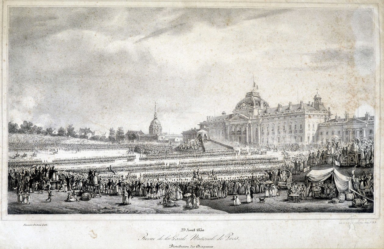 Recenze Národní gardy v Paříži dne 29. 4. 1830. od French School