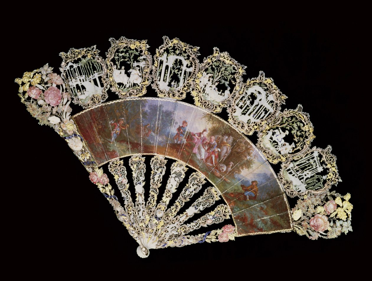 Rokokový ventilátor, 1730 od French School