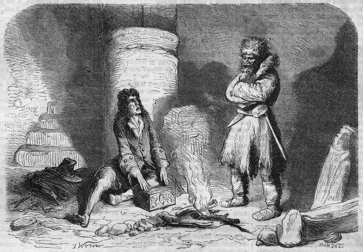 Římský seriál: „“Han Islandský““ od Victora Huga (1802-1885). Rytina do „“Les bons romances““ od French School