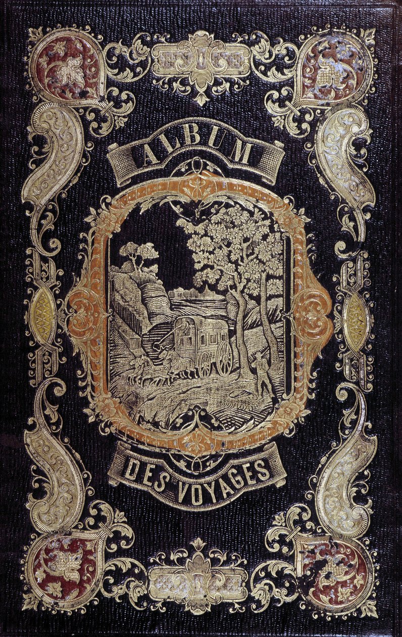 Obálka "Album des Voyages" v romantickém stylu od French School