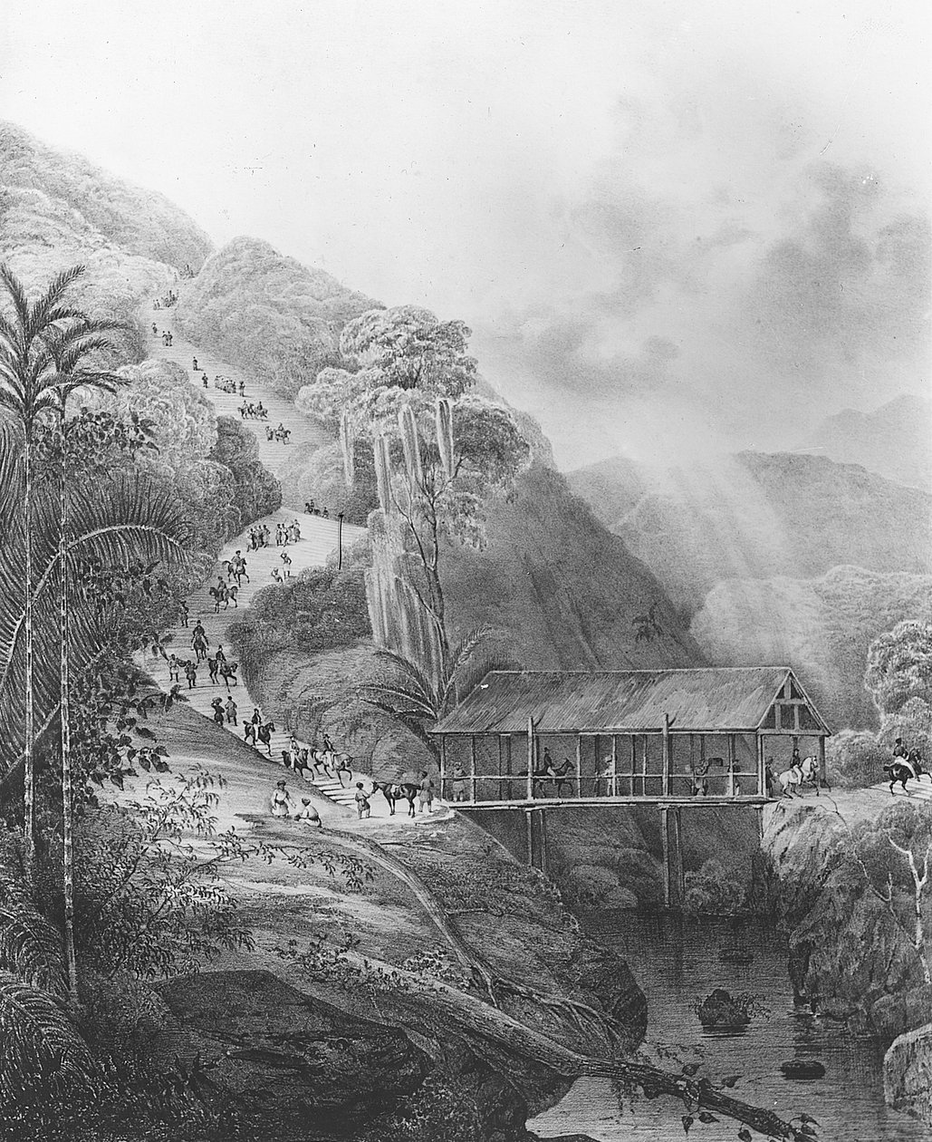 Route de Tondano, na ostrovech Celebes, z Voyage de lAstrolabe pod velením Dumonta dUrville od French School